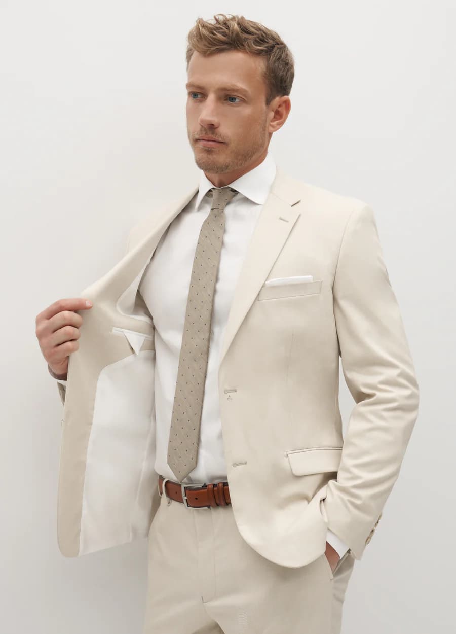 Men's Tan Suit